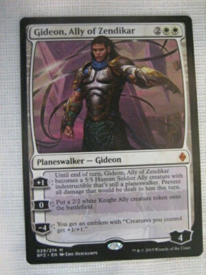 GIDEON, ALLY OF ZENDIKAR MTG Magic the Gathering Card NM / LP - English - Image 1 of 2