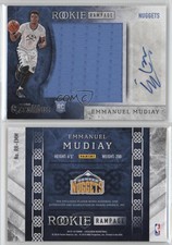 2015-16 Panini Excalibur Rampage Jumbo Jersey Emmanuel Mudiay Rookie Auto RC