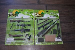 The Ultimate Soldier 2 Pack Accessories! US Military Weapons/ Machine Guns...