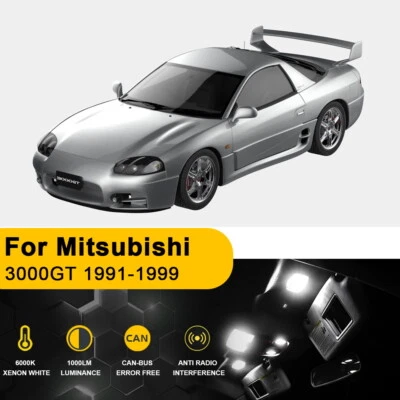Kit de paquete de luces interiores LED blancas para Mitsubishi 3000GT 1991-1999 12X + HERRAMIENTA Foto 1 de 4