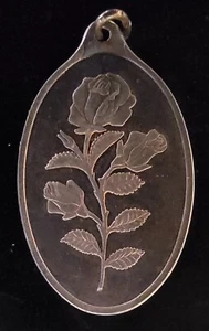 Rare Pamp Suisse Oval Pendant TONED Rose Neck-999 Silver 1 Oz Ounce Art Bullion - Picture 1 of 4