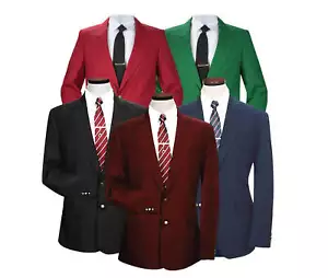 Men's Single Breasted Two Button Professional Blazer Coat - Picture 1 of 51
