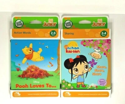 Leap Frog Tag Junior Books Pooh Loves To and Ni Hao, Kai-Lan Learning NIB - Image 1 of 4