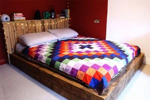 LoudElephant Handmade Batik Printed Bedspread Patchwork Throw Reversible Cotton - Picture 1 of 7