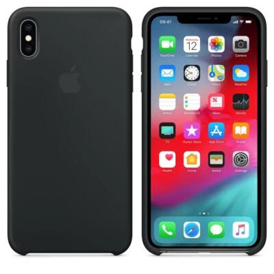 Originale Apple Custodia Silicone per IPHONE XS Max - Mrwe2zm/A - Nero - Nuovo
