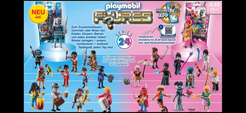 PLAYMOBIL 70939 70940 serie 24 FIGURAS PrOmO PoStAgE BOLSA SIN AGUJEROS SIN ABRIR
