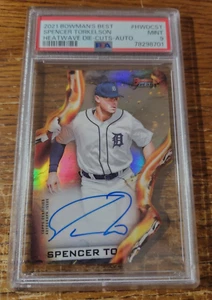 SPENCER TORKELSON - 2021 BOWMAN'S BEST - HEATWAVE - DIE-CUTS - AUTO - PSA 9 - Picture 1 of 1