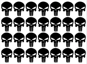 The Punisher Small 1,5"", 2"",3"" Schädel Vinyl Aufkleber Handy Helm Aufkleber Blatt - Bild 1 von 11