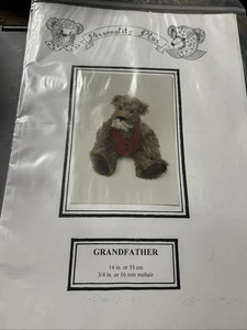 Vintage Personality Plus Germany Teddy Bear Sewing Pattern Mohair GRANDFATHER - Foto 1 di 2