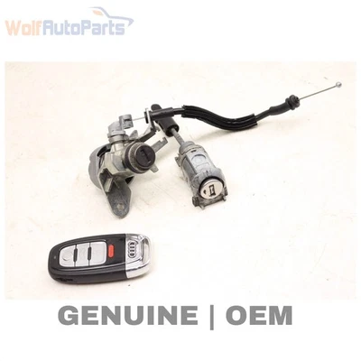 2011-2018 AUDI A8 QUATTRO - LOCK Switch / Cylinder SET W/ KEY 4H0898374S - Image 1 of 4