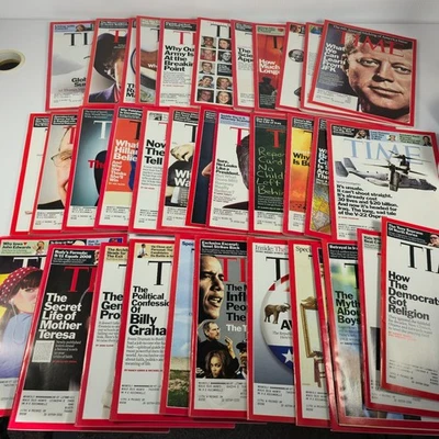 2008 TIME MAGAZINE LOT OF 35 DIFFERENT, WORLD NEWS, POLITICS, TECHNOLOGY, SPORTS Foto 1 de 4