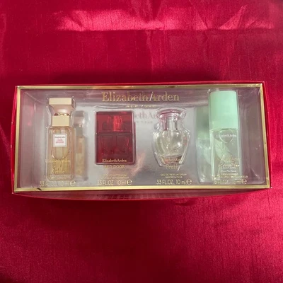  New Elizabeth Arden 4 Bottle Gift Set Pr Fifth Ave, Red Door, Green & White Tea - Image 1 of 2