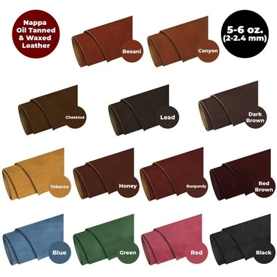 ELW 5-6 oz. (2-2.4mm) Napa Oil Tanned & Waxy Finish Leather Pre-Cuts & Hides — 第 1/4 张图片