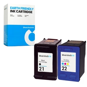 Ersatz Tintenpatronen Schwarz Farbe für HP 21 22 Tri-Color Patrone Combo - Bild 1 von 12