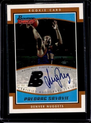 2002-03 Bowman Signature Edition Predrag Savovic Jersey RC Auto #/999 - Image 1 of 2