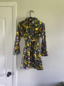 NWT Kids Pokemon Pikachu Robe Pajama Bathrobe Boy Girl 4 6 8 10 12 Video Game - Picture 1 of 4