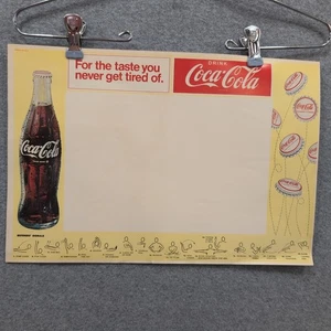 Pubblicità programma basket scuola superiore vuota Coca Cola vintage 16" x 11" - Foto 1 di 3