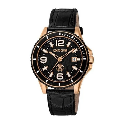 Roberto Cavalli by Franck Muller Men's RV1G217L0031 RGIP Leather Date Watch - Image 1 of 4