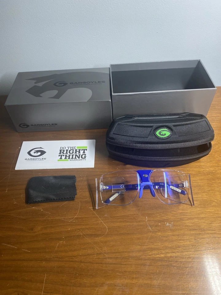 ГОРГУЛЬИ АРНОЛЬД ТЕРМИНАТОР 85 прозрачные линзы / синие оправы очки очки Gz87 + - Изображение 1 из 4