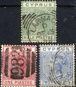 Chipre 1882 Reina Victoria Usado (SC# 19, 21-22) - Imagen 1 de 1