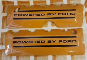 2011-2017 Mustang 5.0 OEM Coil Covers Painted Orange Fury Black Letters  Pair - Bild 1 von 1