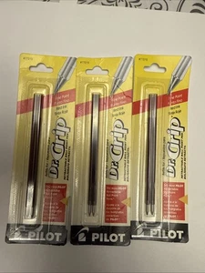 Pilot Dr. Grip Druckkugelschreiber Tintenminen, feine Spitze 0,7 mm, 3 Packungen rot - Bild 1 von 4