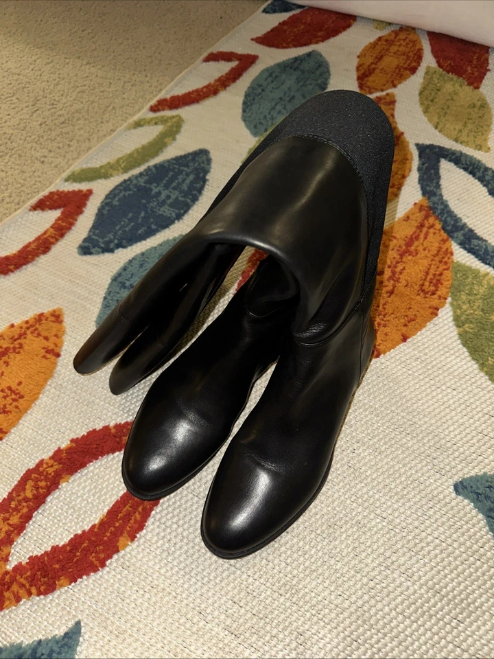 Botas Sam Edelman Pam para mujer con cremallera acanaladas tejidas por encima de la rodilla negras talla 7,5-8 Foto 1 de 4