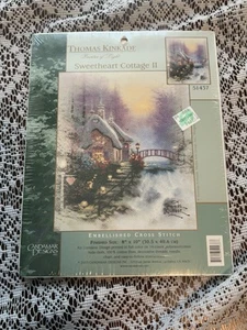 Kit de punto de cruz adornado Thomas Kinkade 8” X 10” Sweetheart Cottage 51437 - Imagen 1 de 5