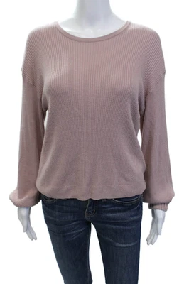 Splendid Women's Long Sleeves Ribbed Pullover Sweater Mauve Size M - Image 1 of 4