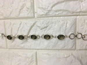 Peridot Edelstein gestempelt 925 Sterlingsilber Armband 6 3/4 -7 Zoll - US-VERKÄUFER - 1618 - Bild 1 von 1