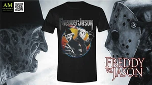 FREDDY vs JASON - T-SHIRT MEN BLACK - CONCERT PRINT - XXL - NEU/OVP - Foto 1 di 2