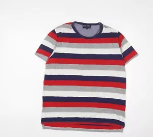 Shore Leave Mens Multicoloured Striped Cotton T-Shirt Size L Crew Neck - Picture 1 of 10