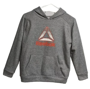 Reebok Long Sleeve Hooded Top Sweatshirt Youth M (10-12) Gray - Picture 1 of 7