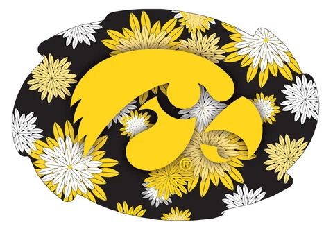 IOWA FLORAL SWIRL MAGNET-IOWA HAWKEYES CAR MAGNET-NEW FOR 2016! Cover