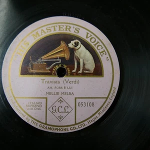 78rpm 12" NELLIE MELBA traviata - ah fors e lui , single side - Picture 1 of 1