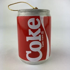 Vintage Enesco Coca-Cola Hanging Ceramic Ornament New Open box Soda Pop Can 3 In - Picture 1 of 9