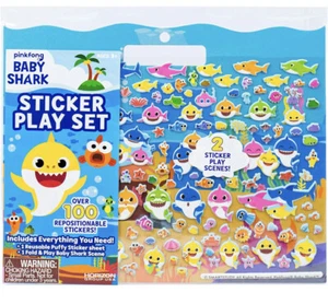 1 pK Baby Shark Sticker Play Set 100+ Reusable Stickers Sealed NEW - Picture 1 of 7