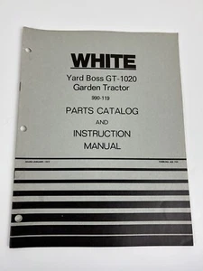 White Yard Boss GT 1020 Owners Instruction manual Lawn Tractor Mower Garden 1977 - Picture 1 of 1