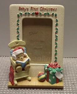 Marco de fotos Burnes Primer oso de Navidad del bebé en traje de Santa 2 x 3,25 foto - Imagen 1 de 7