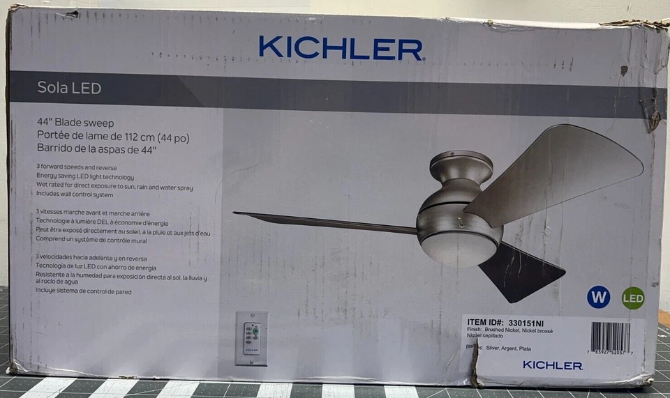 KICHLER Sola 44 in. Replacement parts 330151NI - Image 1 of 1