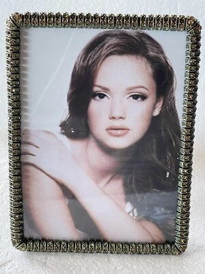 Jeweled Lucie  Frame Clear Hand Made with Swarovski Crystals Enamel - Image 1 of 4