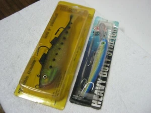 Salt Water Lures Mann's Stretch+ & Panther Martin Vivif 9" Swimbait " New " NOS - Picture 1 of 7