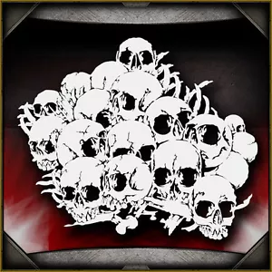 Skull Background 21 - Airbrush Stencil Template Airsick - Picture 1 of 1