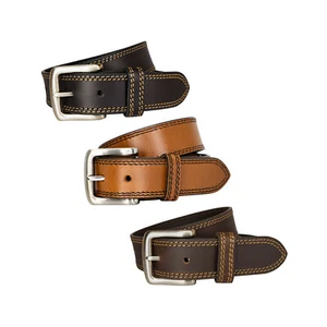 New Genuine Full Grain Leather Belt Mens Jeans Premium Quality - 35mm - Picture 1 of 40