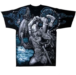 Camiseta Vikingo Vikingo Valhalla de Metal Gótico Hacha Wacken M L XL XXL - Imagen 1 de 5