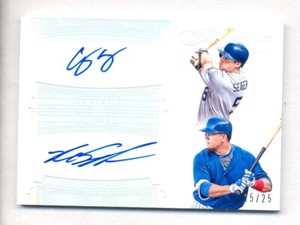 COREY SEAGER & KYLE SCHWARBER 2017 FLAWLESS DUAL AUTO AUTOGRAPH RC #15/25 