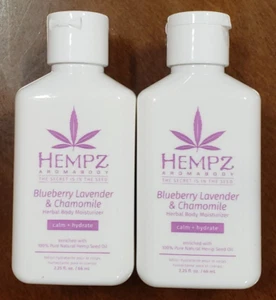 2 hidratantes corporales herbales lavanda y manzanilla cáñamo aromabody arándanos 2,25 oz - Imagen 1 de 4