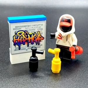 Genuino LEGO® Graffiti Artista Decoración de Pasteles Misterioso Arte Urbano con Capucha - Imagen 1 de 3