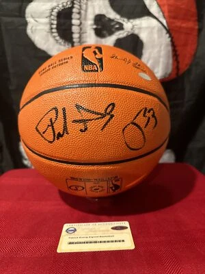 PATRICK EWING NY Knicks Signed Autographed Spalding NBA Basketball *Steiner COA - Image 1 of 4