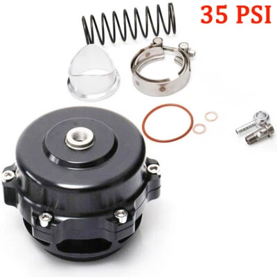 Kit de válvula de descarga Universa 35PSI 50mm banda V negra turbo súper cargada soplado BOV Foto 1 de 4